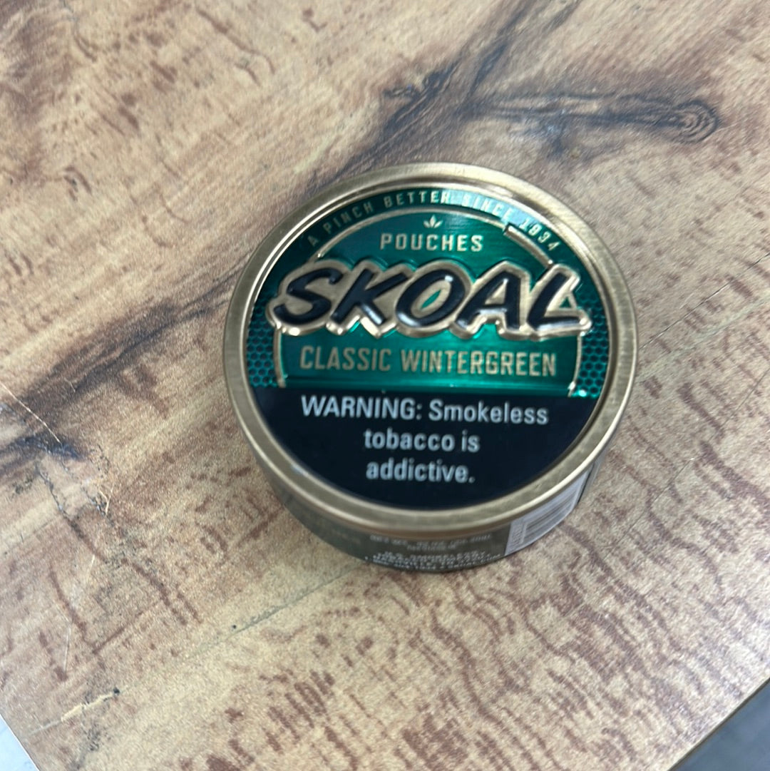 Skoal classic wintergreen pouches