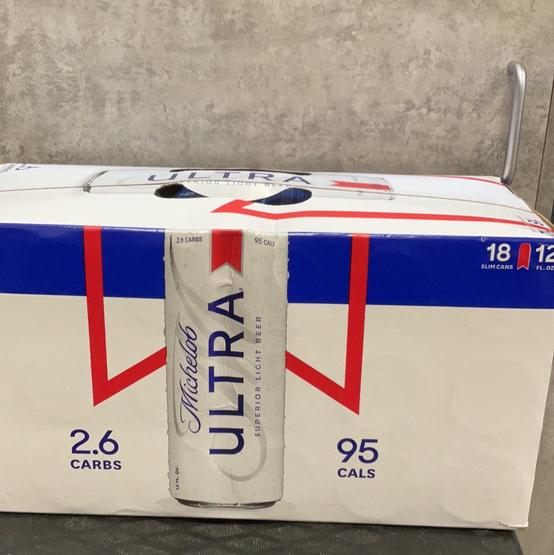 Michelob ultra 18 slim cans 12 fl  Oz