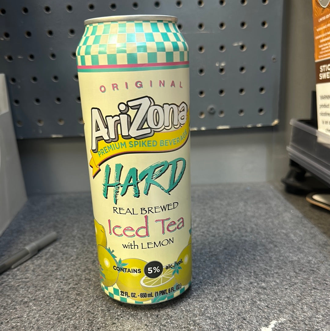 Arizona hard iced tea with lemon