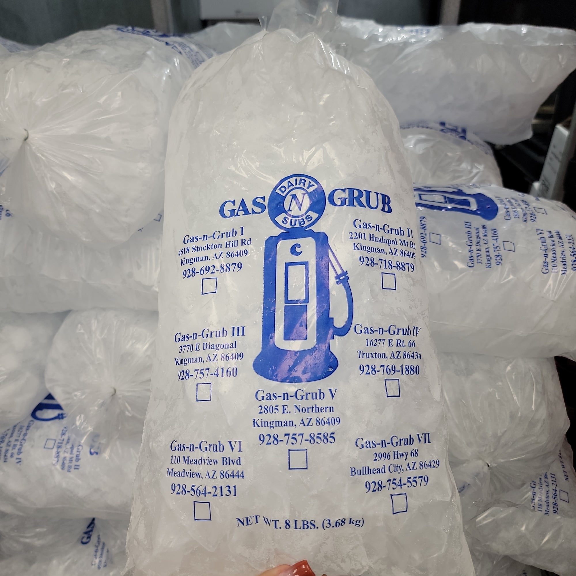 8lb bag of ice