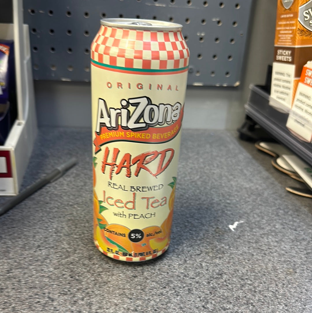 Arizona hard iced tea with peach