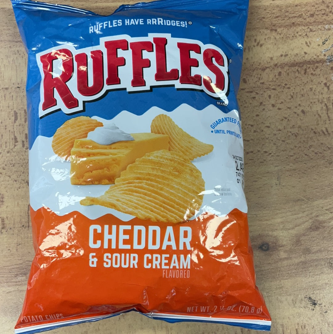 Ruffles cheddar and sour cream 2.5 oz