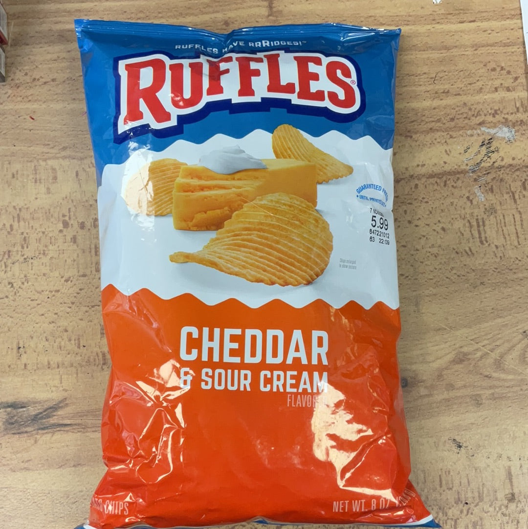 Ruffles cheddar and sour cream 8 oz