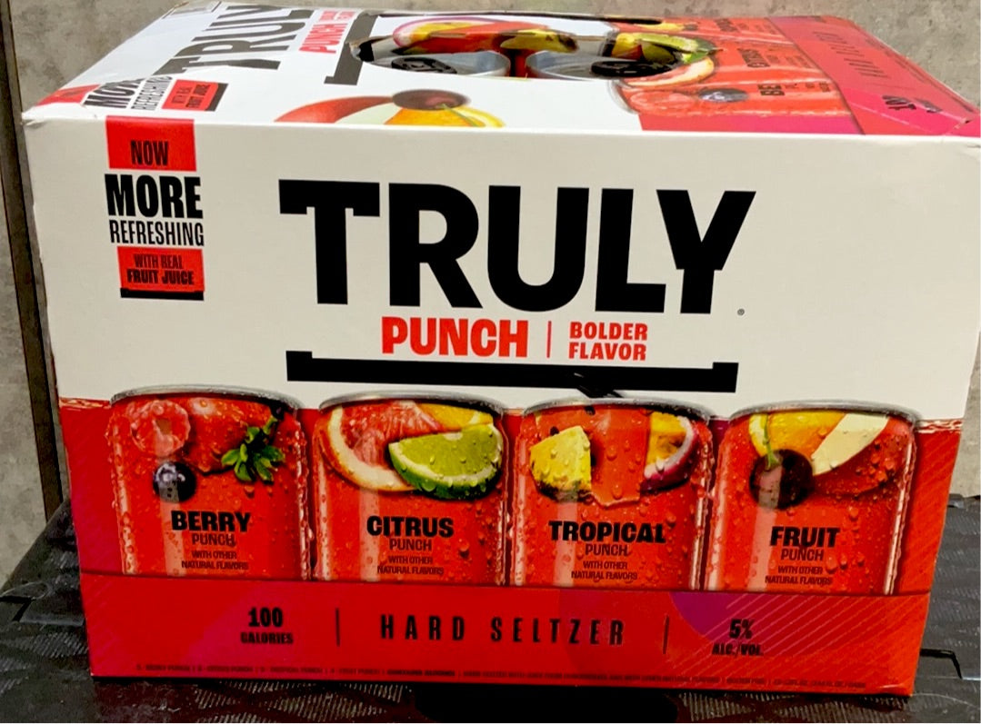 Truly Punch 12 pack 12 Fl Oz cans (Berry Punch, Citrus Punch, Fruit Punch, Tropical Punch 5% alc/vol
