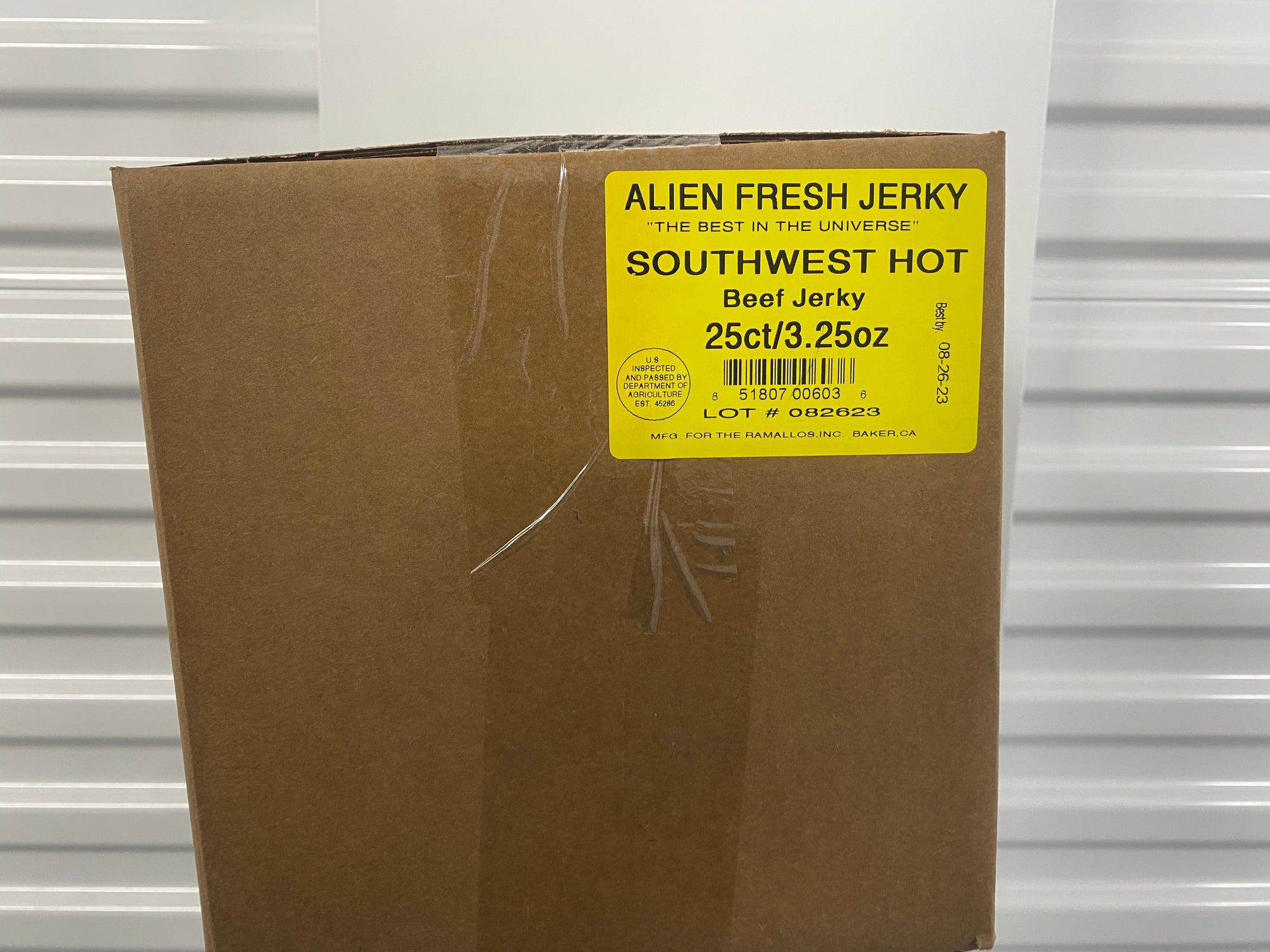 Southwest Hot Beef Jerky 3.25 oz. Bag | Alien Fresh Jerky