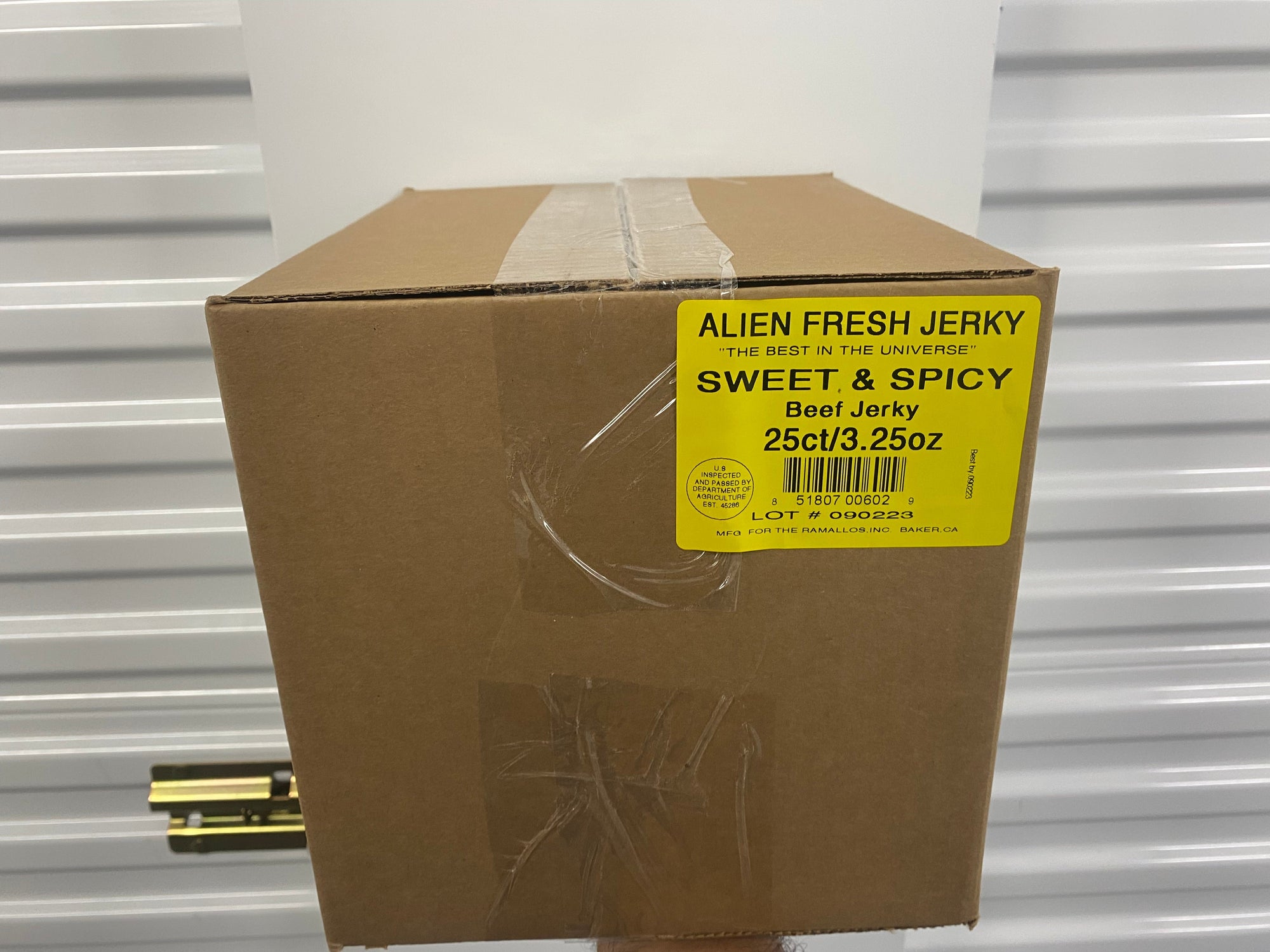 Sweet and Spicy Beef Jerky 3.25 oz. Bag | Alien Fresh Jerky